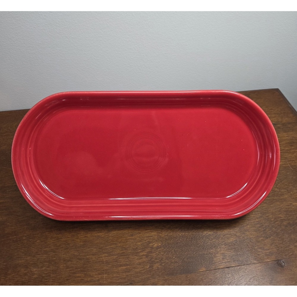Collectible Fiestaware Scarlet Red‎ Bread Tray Homer Laughlin China